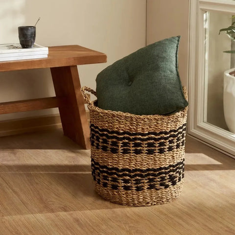 Karaca Soho Seagrass & Jute Storage Basket