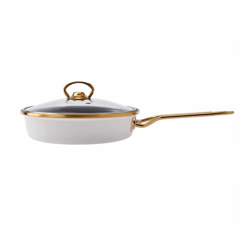 Karaca Retro 2-Piece Emaye Non-Stick Induction Pan Set, Beige