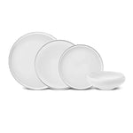 Karaca Streamline Sunset 24-Piece New Generation Bone China Dinnerware Set for 6 People, Platinum