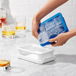 OXO Good Grips Covered Silicone Ice Cube Tray, Large, White Blue