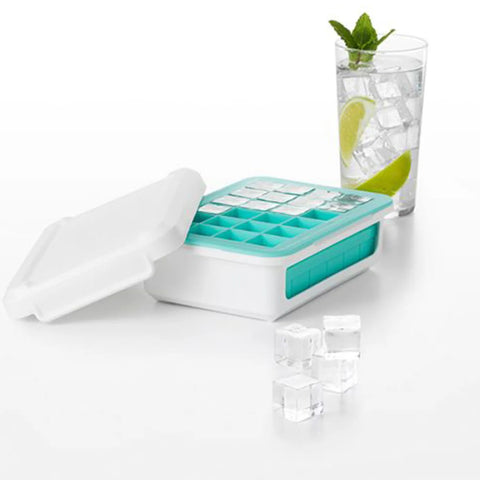 OXO Good Grips Covered Silicone Coctail Ice Cube Tray, White Blue 