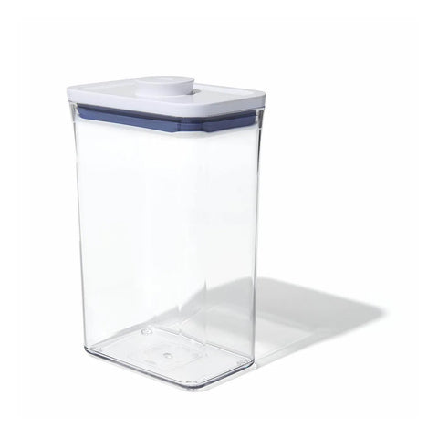 Oxo POP Container Medium Square Short, Rectangle,2.7L, White Transparent