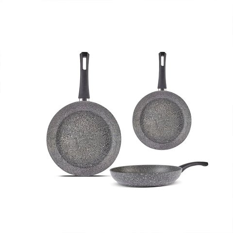 Karaca Gris Biogranite 3-Piece Induction Pan Set, Grey