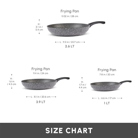 Karaca Gris Biogranite 3-Piece Induction Pan Set, Grey