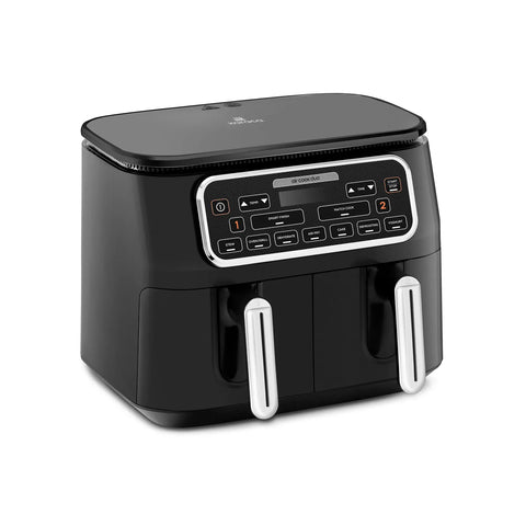 Karaca Air Cook Duo 2-in-1 Air Fryer with Stew Function, 8L, 2500W, Black Chrome