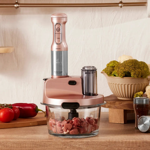 Karaca Mastermaid ProSteel Glass Food Processor, 2500W, Rosegold