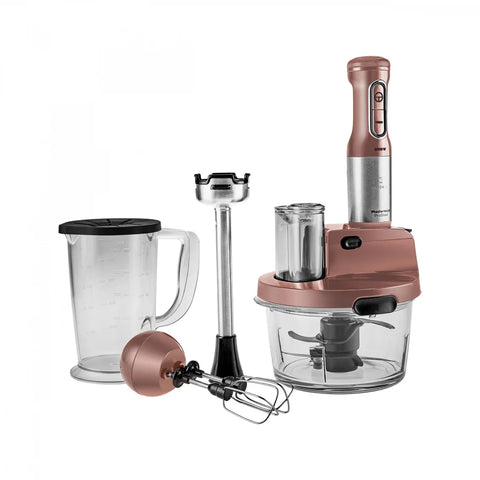 Karaca Mastermaid ProSteel Glass Food Processor, 2500W, Rosegold