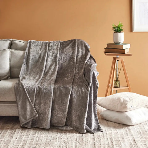 Karaca Home Felix Blanket, 220cmx240cm, Grey