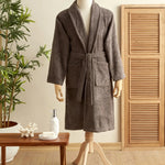 Karaca Home Back To Basic 100% Turkish Cotton Bathrobe, Small/Medium, Anthracite