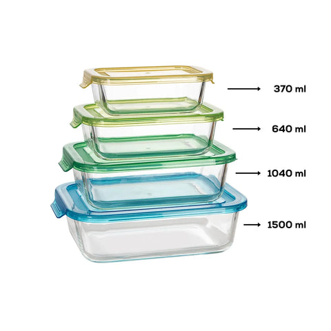 Karaca Lucy Glass Storage Container, 1500ml, Transparent