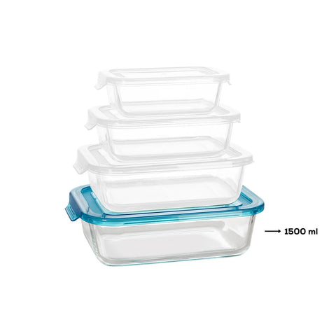 Karaca Lucy Glass Storage Container, 1500ml, Transparent