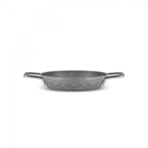 Karaca Salvador Granite Shallow Stockpot, 20cm, Grey