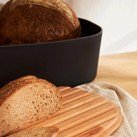 Karaca Nef Melamine Bread Box, 14x32x19 cm, Black