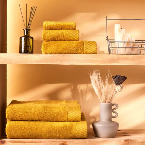 Karaca Home Chandler Modal Guest Towel, 30cmx50cm, Mustard