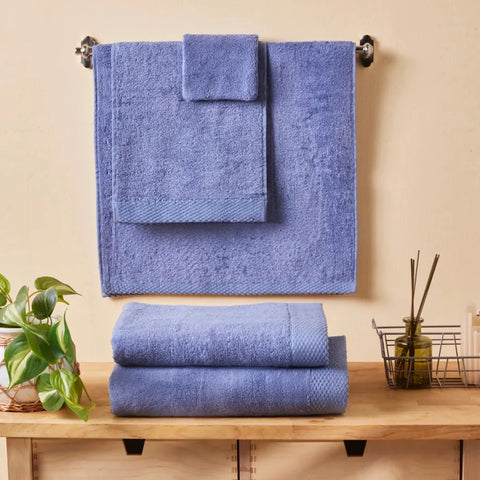 Karaca Home Chandler Modal Guest Towel, 30cmx50cm, Blue