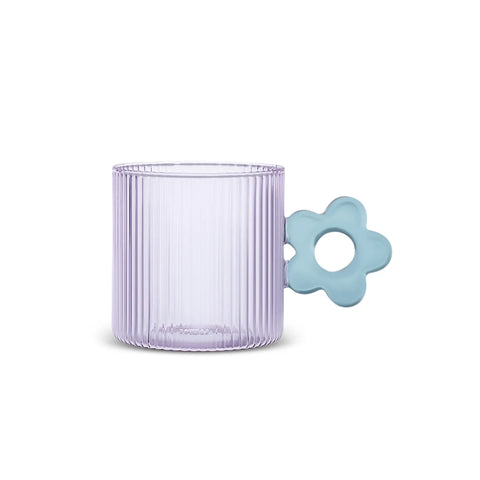 Karaca Miracle Glass Mug, 360ml, Green Flower