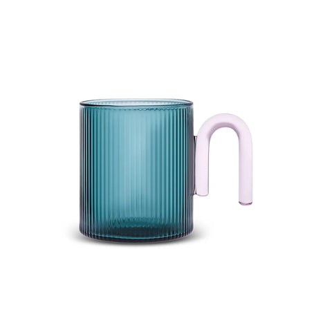 Karaca Miracle Glass Mug, 320ml, Blue