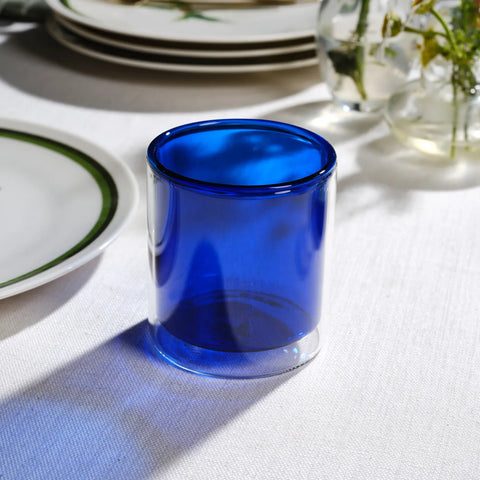 Karaca Pia Glass Water Glass, 280ml, Blue