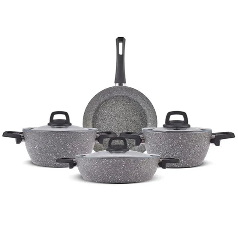 Karaca Gris Biogranite 7-Piece Non-Stick Cookware Set, Grey