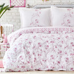 Sarah Anderson Fellini 100% Turkish Cotton Duvet Cover and Pillow Set, Double, Pink