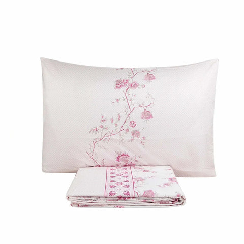 Sarah Anderson Fellini 100% Turkish Cotton Duvet Cover and Pillow Set, Double, Pink