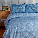 Sarah Anderson Lanika 100% Turkish Cotton Duvet Cover and Pillow Set, Double, Blue