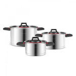 Karaca Yenka 6-Piece Stainless Steel Cookware Set, Silver