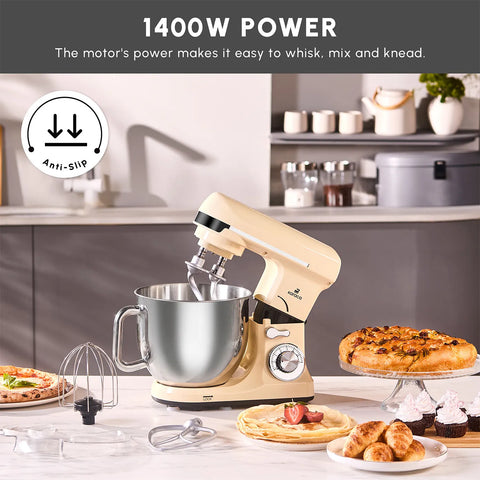 Karaca Blendburst Stand Mixer, 5.7L, 1400W, Iconic Beige