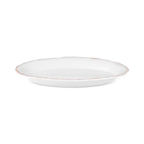 Karaca​ Elizabeth Ceramic Serving Platter, 31cm, Ecru