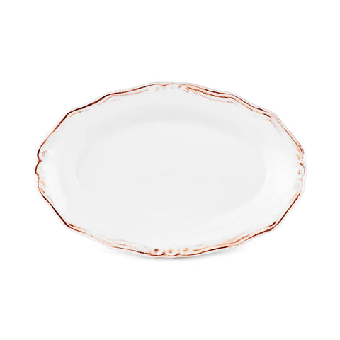 Karaca​ Elizabeth Ceramic Serving Platter, 20cm, Ecru