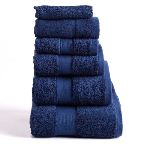 Karaca Home Joey Egyptian Cotton Towel Set, Navy