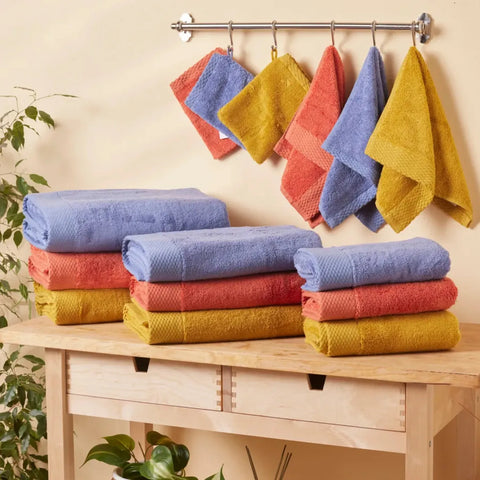 Karaca Home Chandler Modal 100% Turkish Cotton Towel Set, Mustard