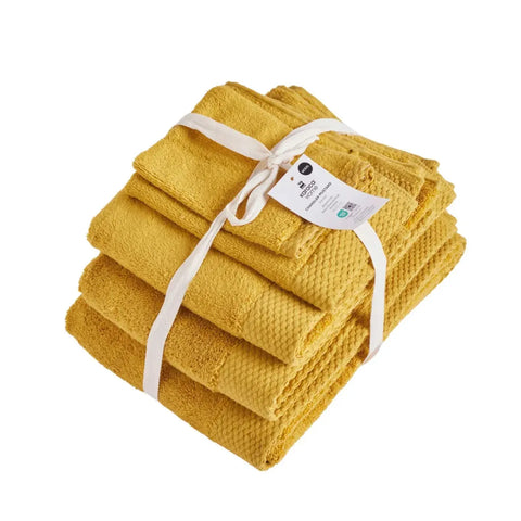 Karaca Home Chandler Modal 100% Turkish Cotton Towel Set, Mustard