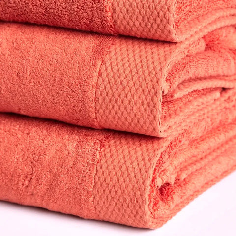 Karaca Home Chandler Modal Towel Set, Coral