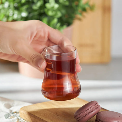 Karaca Touch Glass Turkish Tea Glass, 155ml, Transparent