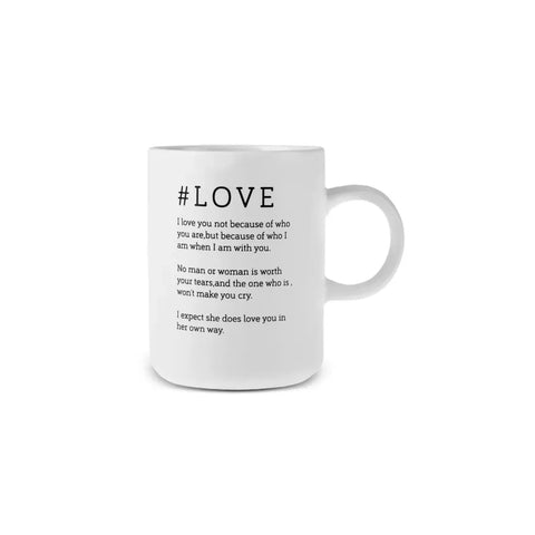 Karaca Tomris Love Mug, 370 ml, White