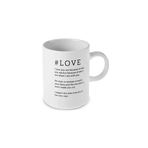 Karaca Tomris Love Mug, 370 ml, White