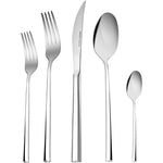 Karaca Tivoli 60-Piece Stainless Steel Cutlery Set for 12 People, Silver