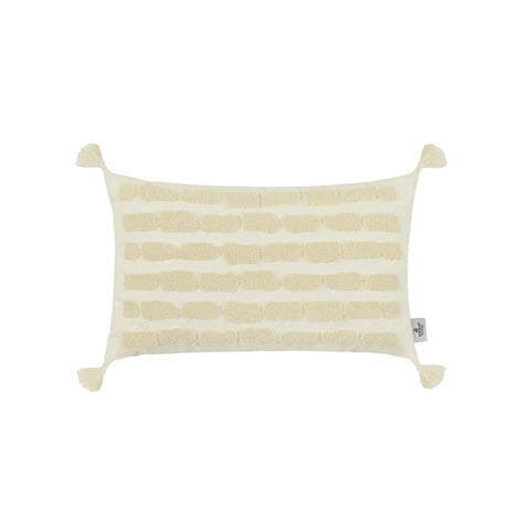 Karaca Home Sheri Filled Cushion, 31cmx50cm, Cream