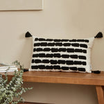 Karaca Home Sheri Filled Cushion, 31cmx50cm, Black