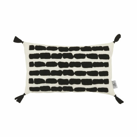 Karaca Home Sheri Filled Cushion, 31cmx50cm, Black