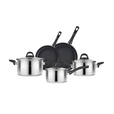 Karaca Gastro Stainless Steel 8-Piece Cookware Set, Silver