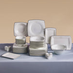 Karaca Neklus 58-Piece Fine Pearl Dinner Set for 12 People, Gold