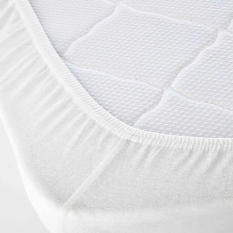 Karaca Home Jersey Fitted Sheet, Double, White 