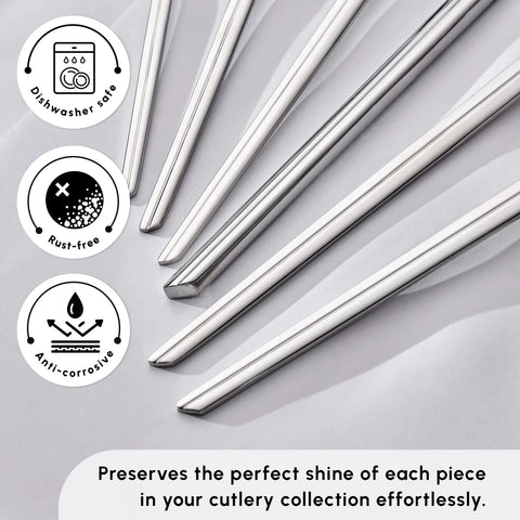 Karaca Midway 84-Piece Stainless Steel Cutlery Set for 12 People, Silver