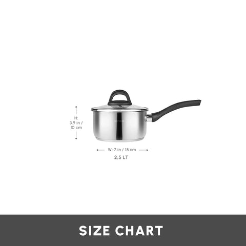 Karaca Gastro Stainless Steel Sauce Pan, 18cm, Silver