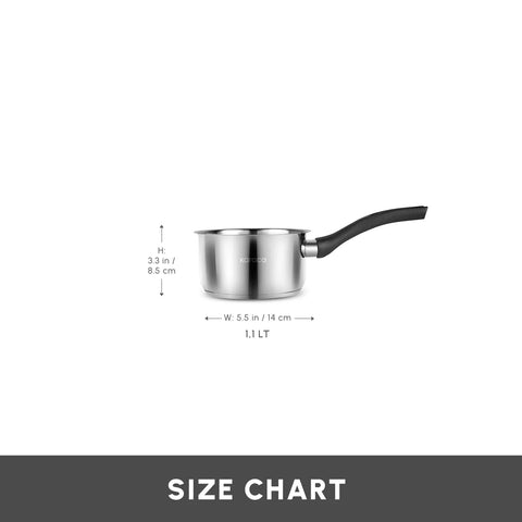 Karaca Gastro Stainless Steel Sauce Pan, 14cm, Silver