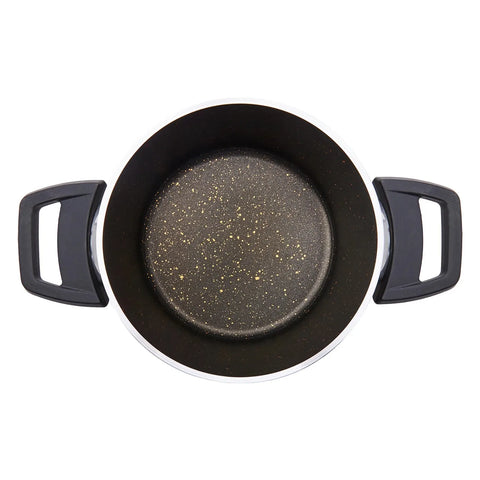 Karaca Blackgold Biogranite 13-Piece Non-Stick Cookware Set, Black Gold