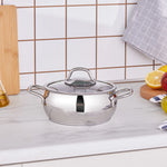 Karaca Emirgan Stainless Steel Stockpot with Lid, 18cm, Silver