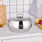 Karaca Emirgan Stainless Steel Stockpot with Lid, 26cm, Silver